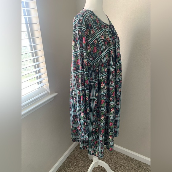 Rock & Roll Cowgirl Floral Plaid Women's Dress - Picture 3 of 7